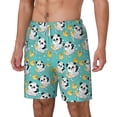 thumbnail image 1 of Picia Panda Bathing pattern Mens Swim Trunks with Compression Liner Stretch Beach Shorts Quick Dry with Zipper Pockets No-Chafing Board Shorts-X-Large, 1 of 9