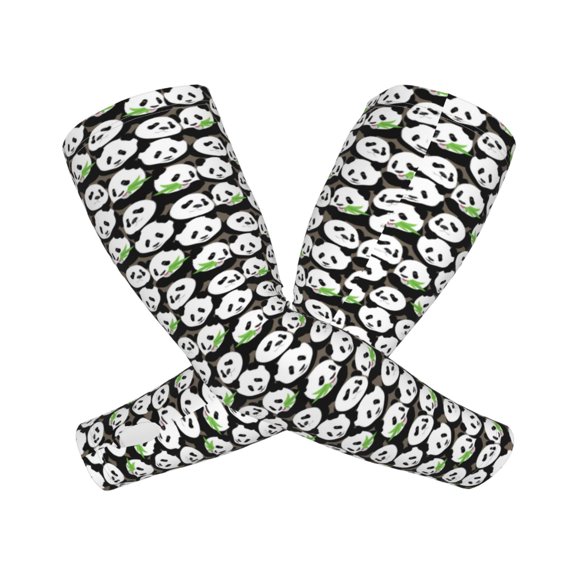 Picia Panda Bear Arm Sleeves for Men and Women - Tattoo Cover Up UPF 50+ Cooling Sports Sleeve for Basketball Golf Football-One Size