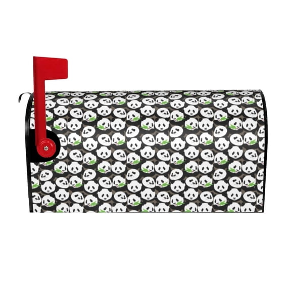 Picia Panda Bear Magnetic Mailbox Cover Standard Size-25.5x21 in