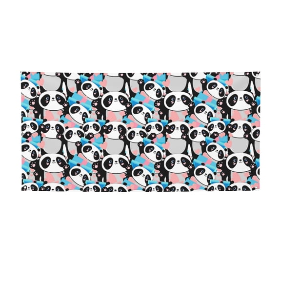 Picia Panda Cute Hearts Pattern Party Banner, Festive Decoration, Holiday Banner, Celebration Decor, Event Banner, Reusable Party Banner-Medium