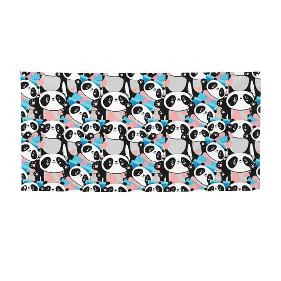 Picia Panda Cute Hearts Pattern Party Banner, Festive Decoration, Holiday Banner, Celebration Decor, Event Banner, Reusable Party Banner-Small