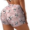 thumbnail image 1 of Picia Panda Flying in the Sky (2) Printed Workout Shorts for Women Seamless Scrunch Butt Lifting High Waisted Yoga Gym Booty Running Moisture-wicking Short Pants-X-Large, 1 of 9
