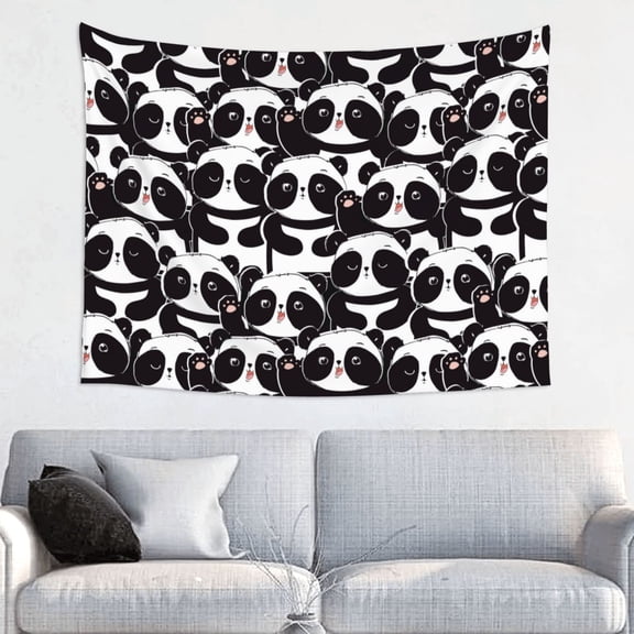 Picia Panda Pattern Tapestry-Tapestries for Bedroom Living Room Dorm(29x37")