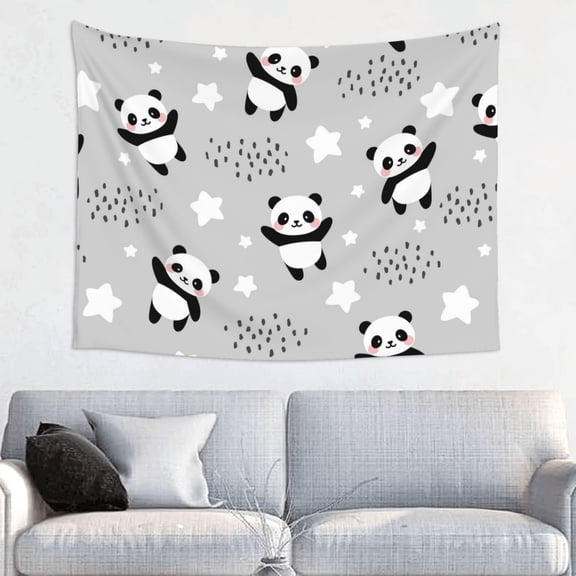 Picia Pandas Pattern Tapestry-Tapestries for Bedroom Living Room Dorm(29x37")