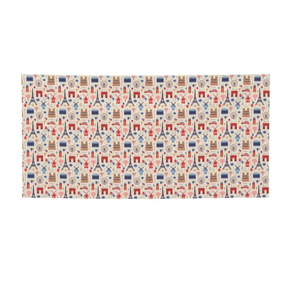 Picia Paris Pattern Party Banner, Festive Decoration, Holiday Banner, Celebration Decor, Event Banner, Reusable Party Banner-Medium