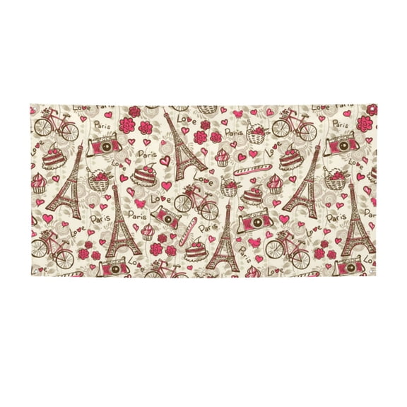Picia Paris Vintage Pattern Party Banner, Festive Decoration, Holiday Banner, Celebration Decor, Event Banner, Reusable Party Banner-Small