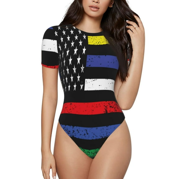 Picia Patrick’s Day Gnomes Print Womens One Piece Swimsuits Modest Tummy Control Bathing Suits Lace Up Slimming Swim Suit-Small