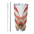 thumbnail image 1 of Picia Patriotic Butterfly Floral Pattern 20 oz Tumbler Stainless Steel Vacuum Insulated Coffee Ice Cup Double Wall Travel Flask Dual Lid Water Bottle, Eco-friendly Car Cup, 1 of 8