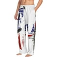 thumbnail image 1 of Picia Patriotic Skull Art Mens Soft Woven Cotton Elastic Waistband Sleep Pajama Pant Lounge Sleep Pant With Pockets And Drawstring-Small, 1 of 9