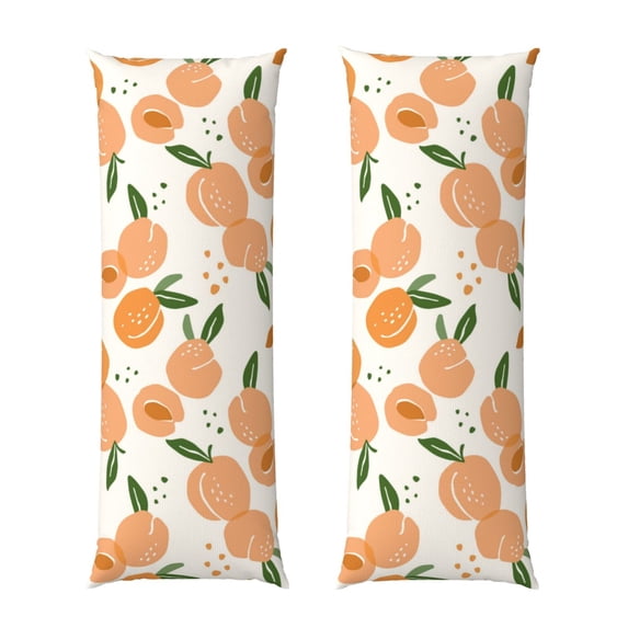 Picia Peaches Body Pillow Cover - Super Soft Microfiber 20x54 Body Pillow Case - Envelope Closure, Wrinkle, Stain Resistant Body Pillow Cover,Elegant Bedding