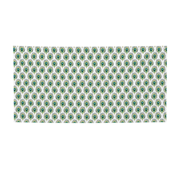 Picia Peacock Feathers1 Pattern Party Banner, Festive Decoration, Holiday Banner, Celebration Decor, Event Banner, Reusable Party Banner-Small