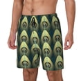 thumbnail image 1 of Picia Peacock Gold Feather pattern Mens Swim Trunks with Compression Liner Stretch Beach Shorts Quick Dry with Zipper Pockets No-Chafing Board Shorts-3X-Large, 1 of 9