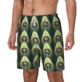 thumbnail image 1 of Picia Peacock Gold Feather pattern Mens Swim Trunks with Compression Liner Stretch Beach Shorts Quick Dry with Zipper Pockets No-Chafing Board Shorts-Large, 1 of 9