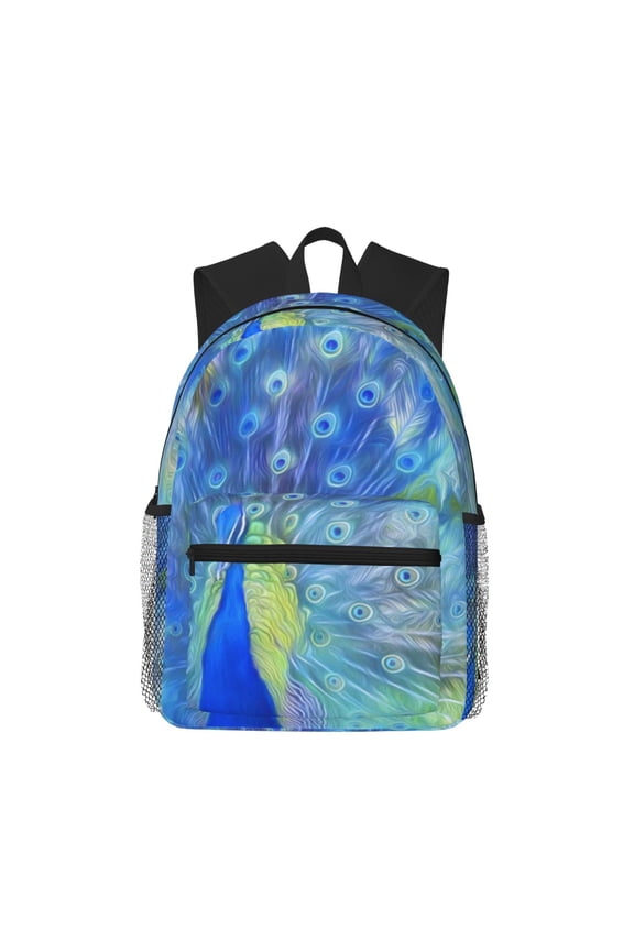 Peacock Large Capacity Backpack Classic Style Backpack Casual Backpack Water-Resistant School Work Travel Outdoor Backpack