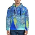 thumbnail image 1 of Picia Peacock Pattern Casual Men's Hoodie - Lightweight Hooded Sweatshirt with Kangaroo Pocket, Comfortable Pullover for Everyday, Travel-3X-Large, 1 of 7