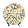 thumbnail image 1 of Picia Peanuts 8 Pattern Bone China Decorative Plate – Wall Decor with Stand and Adhesive, Elegant Ornament for Living Room, Office, or Entryway-6in, 1 of 6