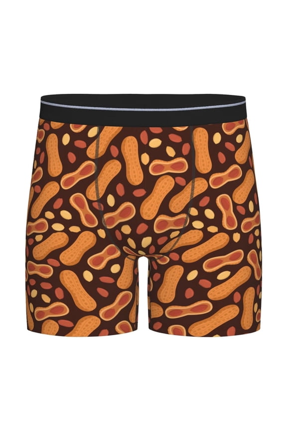 Peanuts2 Pattern Men's Athletic Long Leg Briefs , Performance Stretch Underwear，Moisture-Wicking