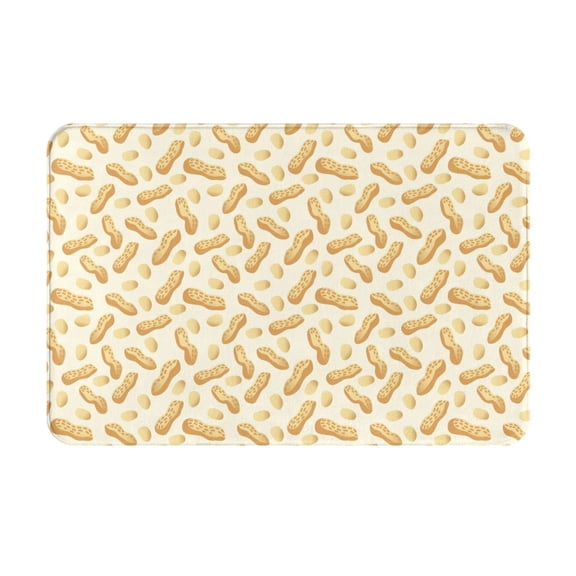 Picia Peanuts3 Pattern Flannel Doormat 16x24 Inch Non-Slip Indoor Mat, Absorbent & Quick-Dry Rug for Entryway, Bathroom, Kitchen, and Bedroom, Machine Washable