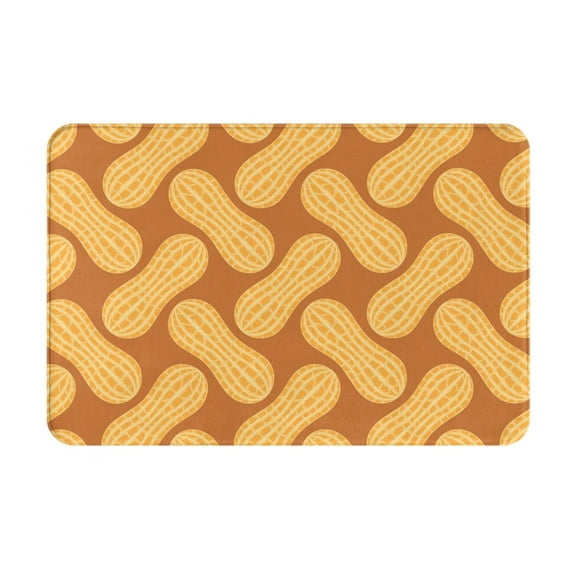 Picia Peanuts6 Pattern Flannel Doormat – 16x24 Inch Non-Slip Indoor Mat, Absorbent & Quick-Dry Rug for Entryway, Bathroom, Kitchen, and Bedroom, Machine Washable