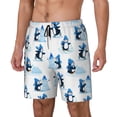 thumbnail image 1 of Picia Penguin Winter Fun pattern Mens Swim Trunks with Compression Liner Stretch Beach Shorts Quick Dry with Zipper Pockets No-Chafing Board Shorts-3X-Large, 1 of 9