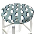 thumbnail image 1 of Picia Penguin pattern Round Stool Covers Comfy Seat Covers Stretch Removable WashableChair Slipcover Round Bar Chair Cushion Cover-14 inch, 1 of 7