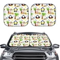 thumbnail image 1 of Picia Penguins On The Beach 2 Piece Car Windshield Sun Shade Foldable | Foldable Sun Shield for Front Window Blocks UV Rays and Keeps Your Vehicle Cool-Small, 1 of 7