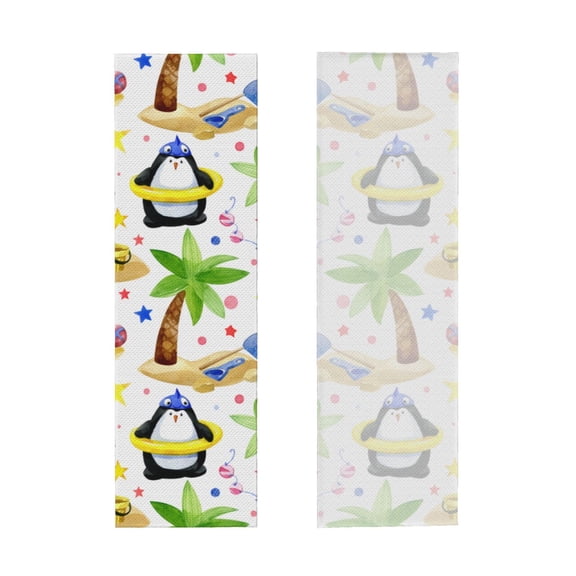Picia Penguins On The Beach Pattern Cooling Towels (40"x12") Cool Towel, Cold Towel, Microfiber Soft Breathable Chilly Ice Towel