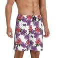thumbnail image 1 of Picia Peonies Pajama Shorts for Men, Men's Pajama Bottoms, Sleepwear,Short Pajama Pants-3X-Large, 1 of 9