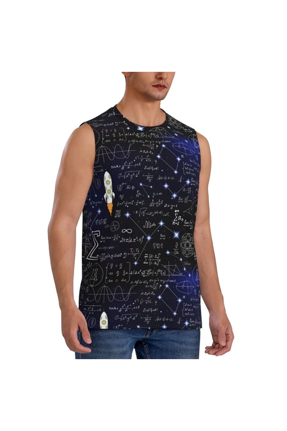 Physical Formulas mens Cotton Tank Undershirts , Moisture-wicking Ribbed Tanks, Lightweight Cotton Tank Undershirts-3X-Large