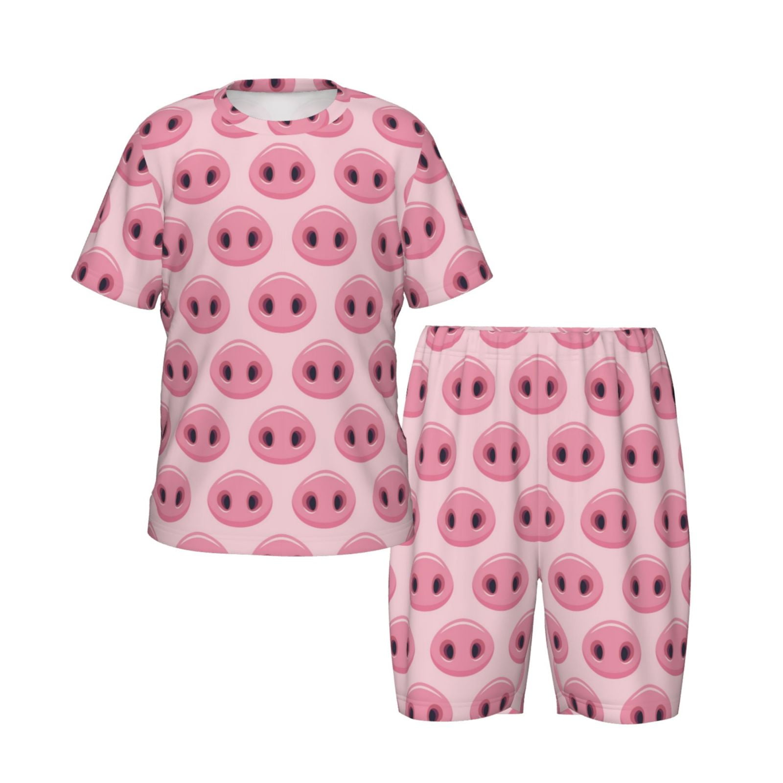 Picia Pig Nose Printed Boys' Kids-PJ Snug Fit Cotton Short Sleeve Top ...