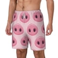 thumbnail image 1 of Picia Pig Nose pattern Mens Swim Trunks with Compression Liner Stretch Beach Shorts Quick Dry with Zipper Pockets No-Chafing Board Shorts-Small, 1 of 9