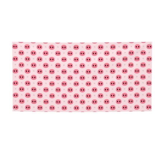 Picia Pig Noses Pattern Party Banner, Festive Decoration, Holiday Banner, Celebration Decor, Event Banner, Reusable Party Banner-Small