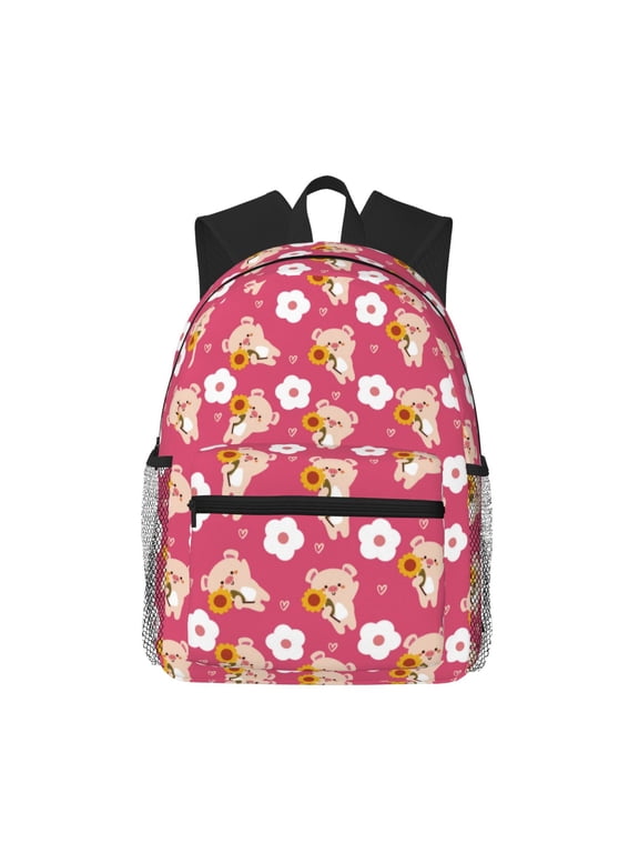 Piggy Sunflower Large Capacity Backpack Classic Style Backpack Casual Backpack Water-Resistant School Work Travel Outdoor Backpack