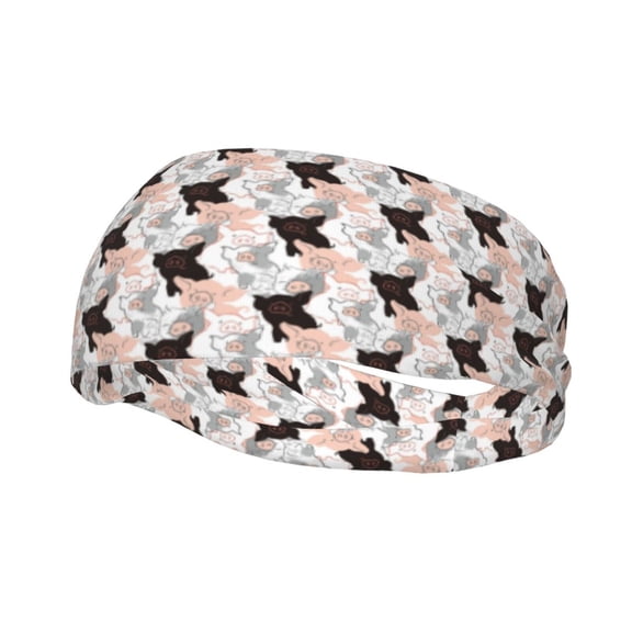 Picia Pigs Print Mens Running Headband,Mens Sweatband Sports Headband for Running,Cycling,Basketball,Yoga,Fitness Workout