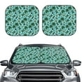 thumbnail image 1 of Picia Pineapple Sea Turtle 2 Piece Car Windshield Sun Shade Foldable | Foldable Sun Shield for Front Window Blocks UV Rays and Keeps Your Vehicle Cool-Large, 1 of 7