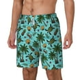 thumbnail image 1 of Picia Pineapple Sea Turtle pattern Mens Swim Trunks with Compression Liner Stretch Beach Shorts Quick Dry with Zipper Pockets No-Chafing Board Shorts-Medium, 1 of 9