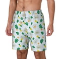 thumbnail image 1 of Picia Pineapple pattern Mens Swim Trunks with Compression Liner Stretch Beach Shorts Quick Dry with Zipper Pockets No-Chafing Board Shorts-Large, 1 of 9
