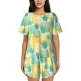 thumbnail image 1 of Picia Pineapples1 Pajamas Sets for Women Soft Short-Sleeved Pjs with Lounge Shorts Two Piece Sleepwear-X-Large, 1 of 9