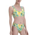 thumbnail image 1 of Picia Pineapples1 Women's High Waisted Bikini Scoop Neck Swimsuit Two Pieces Bathing Suit-Small, 1 of 8