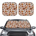 thumbnail image 1 of Picia Pinecone Autumn Pattern 2 Piece Car Windshield Sun Shade Foldable | Foldable Sun Shield for Front Window Blocks UV Rays and Keeps Your Vehicle Cool-Small, 1 of 7
