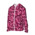thumbnail image 1 of Picia Pink Butterfly Women's Men's UPF 50+ Sun Protection Hoodie Shirt Long Sleeve SPF Fishing Outdoor UV Hiking Lightweight Shirts-Large, 1 of 9