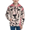 thumbnail image 1 of Picia Pink Cheetah Art for Boys Fashion Full-zip Hoodies & Sweatshirts with Kangaroo Pocket,Zip-up Hooded Sweatshirt for Kid, Moisture Wicking & Breathable-Medium, 1 of 6