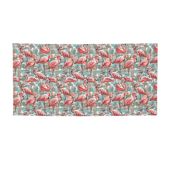 Picia Pink Flamingo Pattern Party Banner, Festive Decoration, Holiday Banner, Celebration Decor, Event Banner, Reusable Party Banner-Small