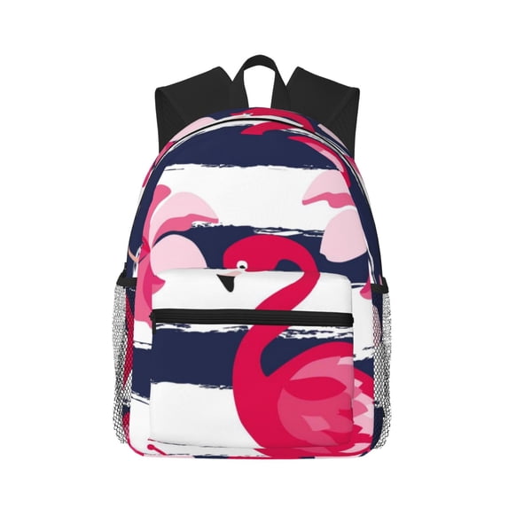 Picia Pink Flamingos Large Capacity Backpack Classic Style Backpack Casual Backpack Water-Resistant School Work Travel Outdoor Backpack