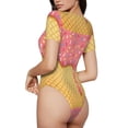 thumbnail image 1 of Picia Pink Ice Cream Womens One Piece Swimsuits Modest Tummy Control Bathing Suits Lace Up Slimming Swim Suit-Small, 1 of 9
