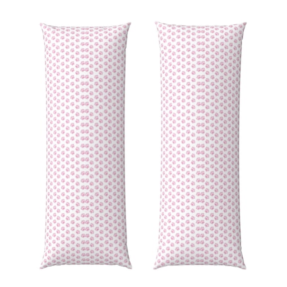 Picia Pink Paw Body Pillow Cover - Super Soft Microfiber 20x54 Body Pillow Case - Envelope Closure, Wrinkle, Stain Resistant Body Pillow Cover,Elegant Bedding
