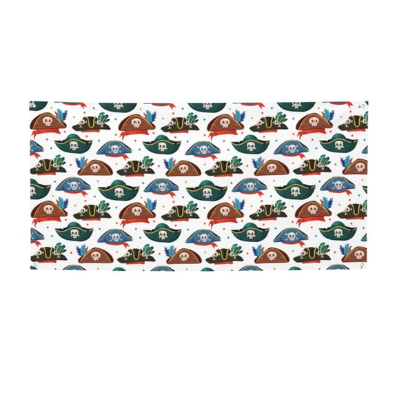 Picia Pirate Hats Pattern Party Banner, Festive Decoration, Holiday Banner, Celebration Decor, Event Banner, Reusable Party Banner-Small