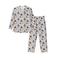 thumbnail image 1 of Picia Pirate Skull And Anchor Pattern Men’s Long-Sleeve Sleepwear Set - Soft 2-Piece Loungewear with Pockets, Comfy PJs for Relaxing Nights-XX-Large, 1 of 7