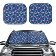 thumbnail image 1 of Picia Plants And Flamingos 2 Piece Car Windshield Sun Shade Foldable | Foldable Sun Shield for Front Window Blocks UV Rays and Keeps Your Vehicle Cool-Large, 1 of 7