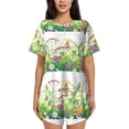 thumbnail image 1 of Picia Plants and Insects Pajamas Sets for Women Soft Short-Sleeved Pjs with Lounge Shorts Two Piece Sleepwear-4X-Large, 1 of 9